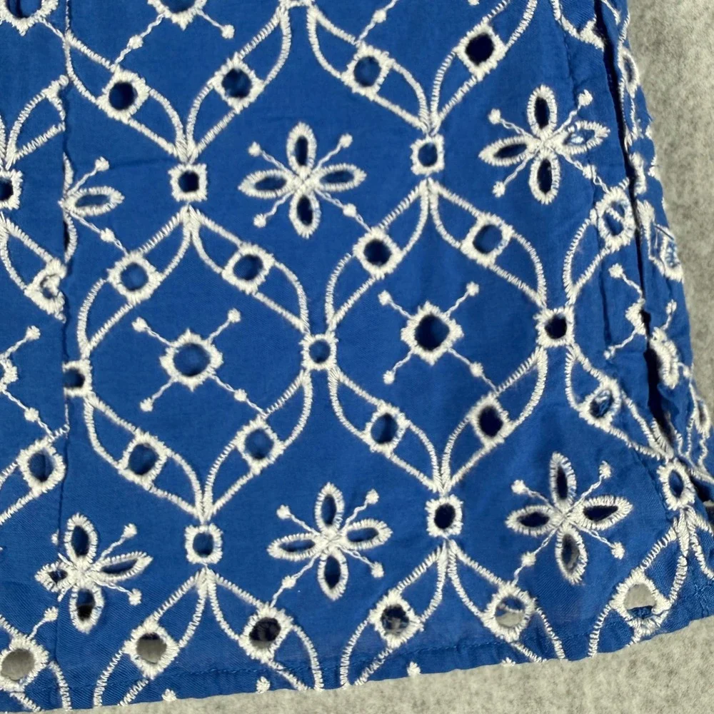 Lilly Pulitzer  Delilah One-Shoulder Eyelet Top Blue Grotto 🎉 $148 Size 2